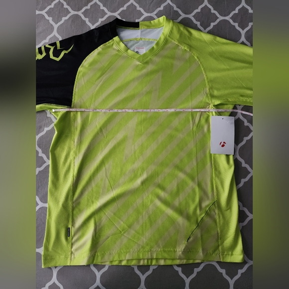 Bontrager Men's Mountain Bike Mtb Jersey Medium Hi-viz Rhythm Tech 3/4 Tee - Picture 8 of 8